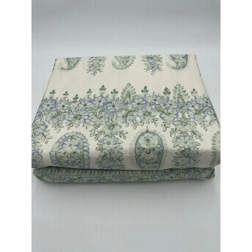 Ralph Lauren Camile Paisley KING Duvet Cover‎ Sage Green/Chambray New